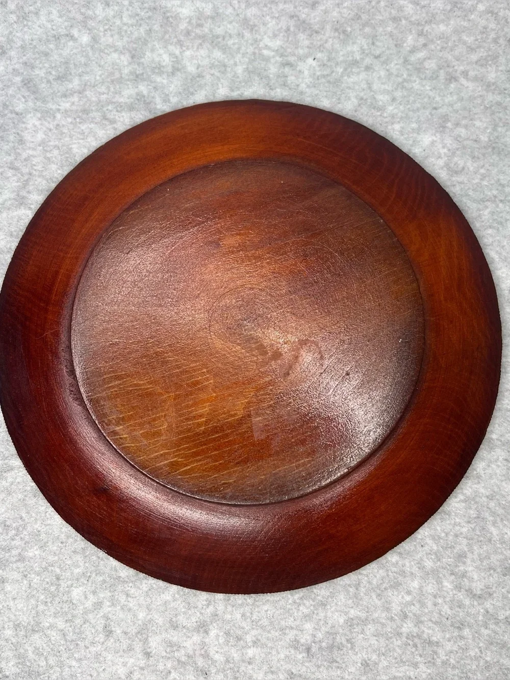 Vintage Decorative Ornate Carved Wooden Folk Art 8” Plate Polish